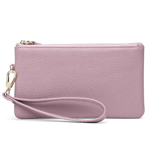 GOIACII Wallets for Women RFID Blocking Ultra Slim Real Leather Credit Card Holder Clutch - color: 1-2020-pink-1