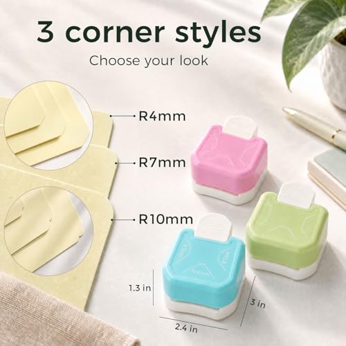 Koogel 3PCS 3in1 Corner Punch Set, (Rounder + Beauty Shape + Chamfer Edges)