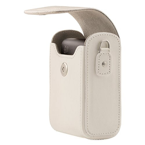 Mega Gear MG1416 Canon PowerShot G7 X Mark II, G7 X Leather Camera Case with Strap, PU Leather, White - color: White