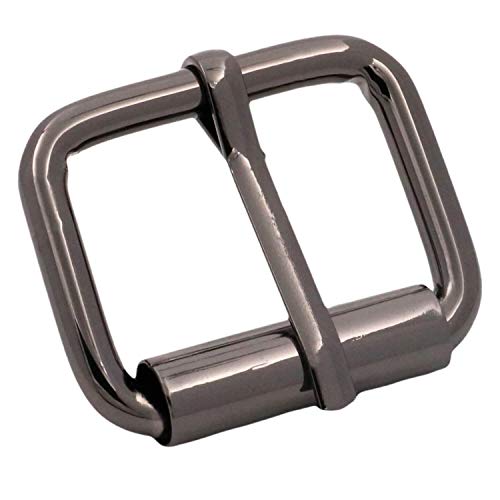 BIKICOCO Roller Buckle, 1'' x 3/4'' Heel Rolling Bar Buckles for Bags Leather Webbing Straps, Gunmetal - Pack of 30 - color: Gunmetal X 30 Pcs