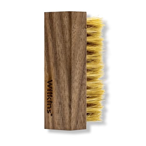 Wilkins Shoe Brushes for Cleaning - Hog's Hair Soft Bristle Shoe Cleaning Brush for Leather, Fabric and Suede Brush