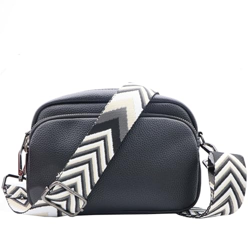 Wide Purse Strap Silver Hardware Adjustable Replacement Long Crossbody Bag Strap for Thick Shoulder Bags Canvas Handbags Straps - color: Silver Hardware-Dark purple