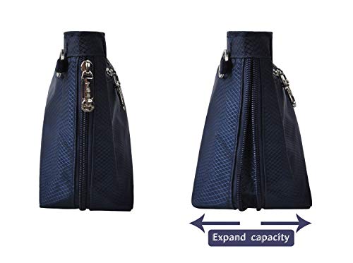 Vercord Expandable Nylon Handbag Purse Organizer Insert Liner Shaper Bag in Bag Navy XLarge - color: Navy, size: X-Large