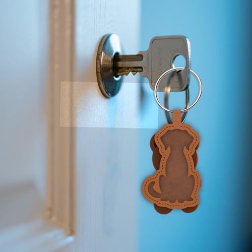 SUPERDANT Dog Keychain Leather Die Puppy Pendant Keychains Decor Wooden Die Cutter Leathers Cutting Dies DIY Art Crafts Leathers Dies Cutter Leather Making Handmade Gifts for Man Woman Dog Lover - style: Puppy Keychain