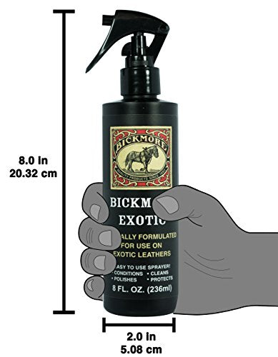 Bickmore Exotic Leather Cleaner & Conditioner 8 oz (2-Pack) | For Alligator, Ostrich, Lizard & Stingray Hides, Preserves Scales - size: 16 Fl Oz (Pack of 1)