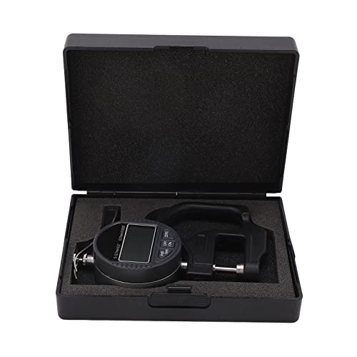 Hilitand Digital Thickness Gauge for Paper Leather Cloth Wire Measuring Tool 0-12.7mm Measuring Range 12.5 x 10cm