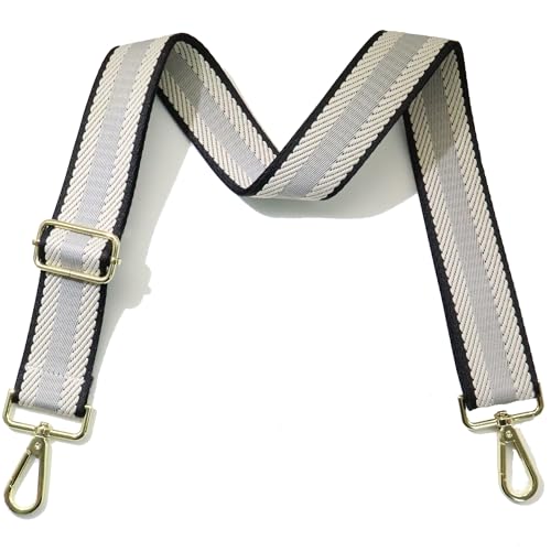 Bag Straps 1.5" Wide Purse Strap Adjustable Replacement Long Crossbody for Thick Shoulder Bags Canvas Handbags - color: Gold Hardware-1002