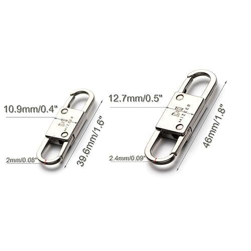 Mizeer 2 Size Zipper Clip Theft Deterrent - Anti Theft Zipper Clips Keep The Zipper Closed - Locks for Backpacks, Purses 4pcs Silver - color: 4pcs Sliver