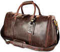Men's Leather Travel Bag - Weekender Sports Travel Shoulder Bags Aeroplane Hand Luggage Men Duffle Bag (Large), Mulberry, L, leather duffel bag - color: Mulberry