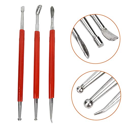 Embossing Tools for Metal Craft,Leather Tracing Tool,Leather Carving Tools,Leather Embossing Tools 8Pcs DIY Handmade Leather Craft Carving Tool Spoon Double Head Point Drill Pen Kit Set