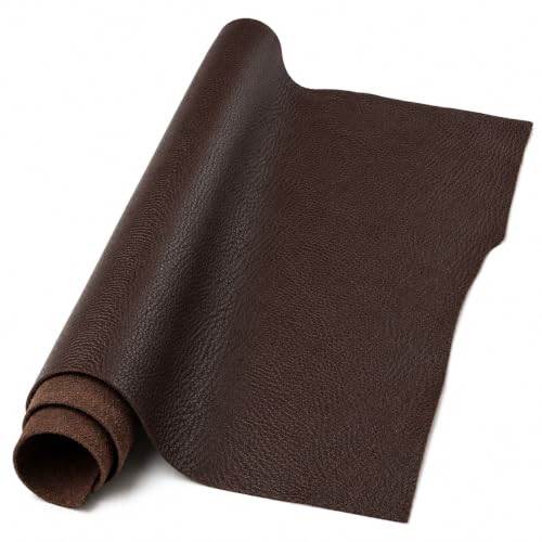 Reed Leather Hides - Cow Skins (8 inches X 11 Inches, Dark Brown) | Arts and Crafts - color: Dark Brown, size: 0.6 Square Foot