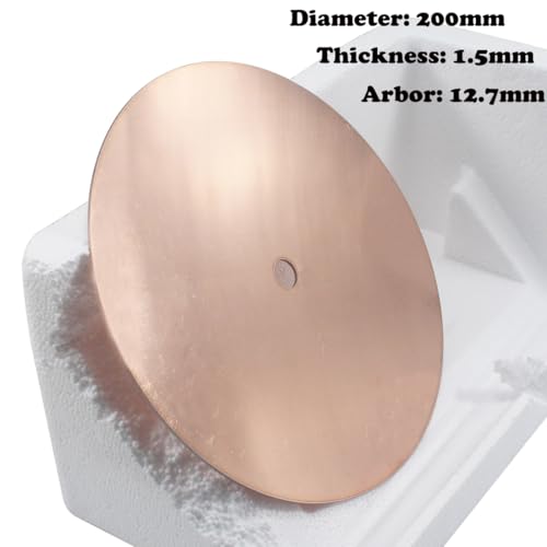 8" x 1/2'' Arbor Lapidary Copper Polish Disc, Jewelry Polishing Wheel for Plate Copper Flat Lap Disk Abrasive Wheel Lapidary Equipment