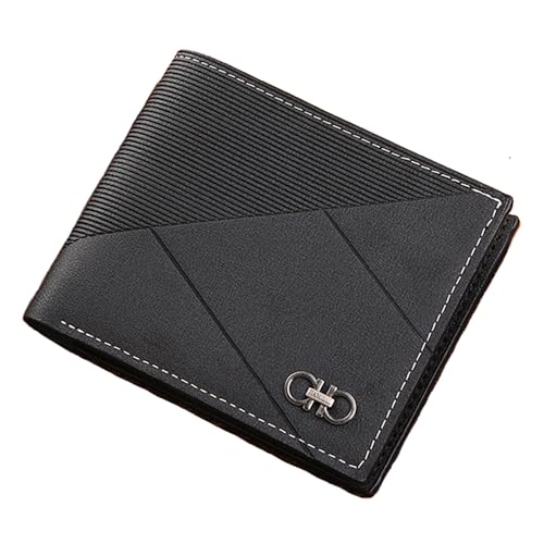 Slim Wallet for Men with Money Clip, Minimalist Wallet with Zipper, Bifold Mens Wallets with Credit Card Holder, PU Leather Men's Wallet with Coin Purse, Carteras Para Hombres (Black d) - color: Black d