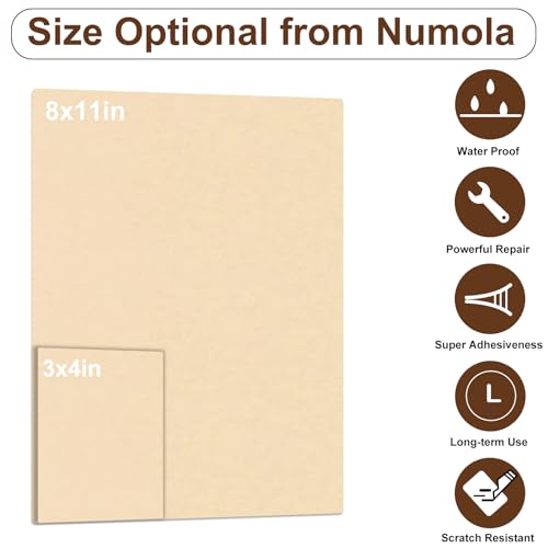 Numola Leather Repair Patch, 3×4 Inch Self-Adhesive Beige | Vinyl Repair Tape; Fixes Scratches, Holes, And Tears; Ideal For Couch, Car Seat, Sofa, Chair, Diy Upholstery; First-Aid - color: Beige, size: 3×4inch