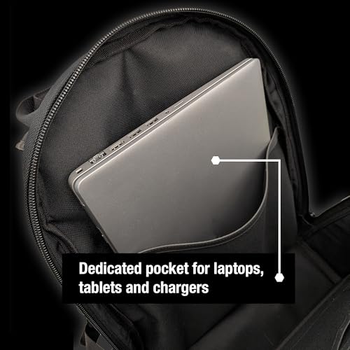 CLC Work Gear 55532 36-Pocket Tool Backpack – Heavy-Duty Ballistic Polyester Contractor Backpack with Laptop Compartment, Reinforced Glasses Case & Padded Straps - style: 36 Pocket Tool Backpack