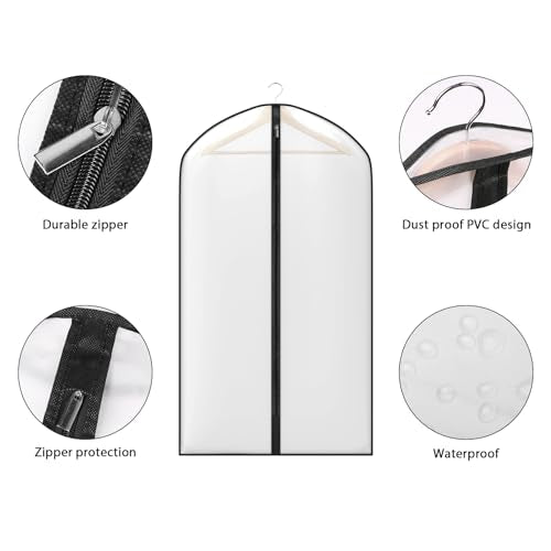 Zilink Suit Bags for Closet Storage Garment Bags for Hanging Clothes 43 in - size: 43"-10Pack