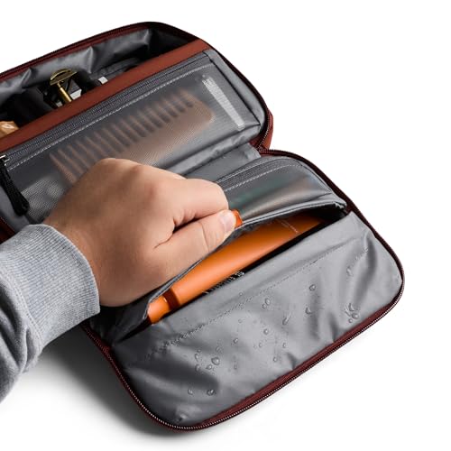 Bellroy Hanging Toiletry Kit 3L, Travel Toiletry Bag - Clay | 3L hanging toiletry bag for men and women, designed for travel - color: Clay