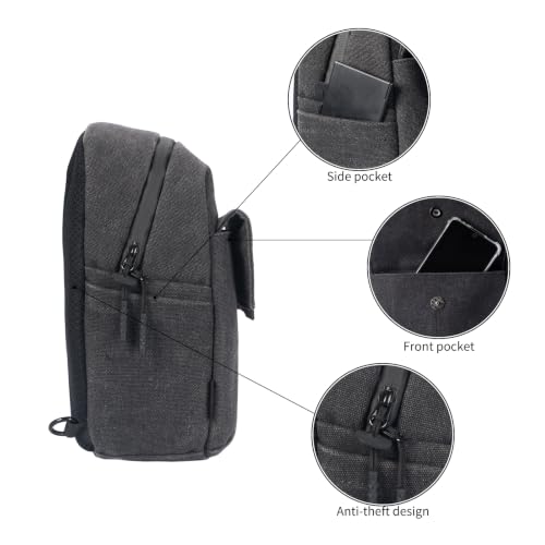 TULLIO Camera Bag Small Sling Crossbody Chest Pack for DSLR Mirrorless - color: Black Gray II, size: Small