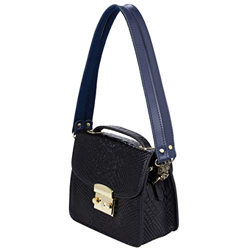 Allzedream Genuine Leather Purse Strap Sewing Canvas Replacement Handbag Shoulder Bag 2 Pcs - color: Navy