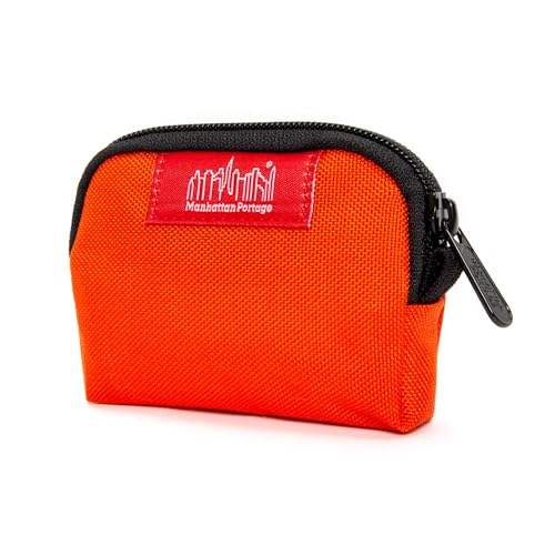 Manhattan Portage CORDURA® Coin Purse With Zipper Closure Pouch Eclectic Colors Credit Card ID Card Jewelry Keys Water Resistant Gift Everyday Carry - color: Orange
