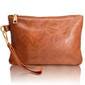K.E.J. Clutch Purses for Women Wallet Wristlet Small Wallet Purses Clutch Handbags Zipper Purse for Ladies Women Gifts - color: Brown
