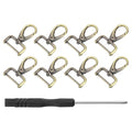 uxcell Swivel Clasps Hook, D Ring Detachable Snap Hardware Metal Lobster Claw Clasp Hook with Screwdriver - color: Bronze, size: 12mm(0.47 Inch)