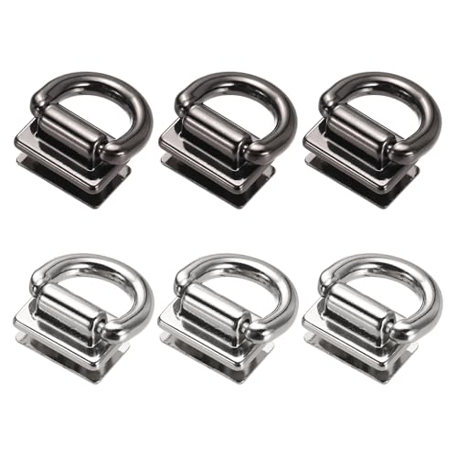 M METERXITY Metal Bag Connector, Purse Suspension Clasp with D Ring for Purse/DIY Crafts Hardware Accessories - color: Silver, Black