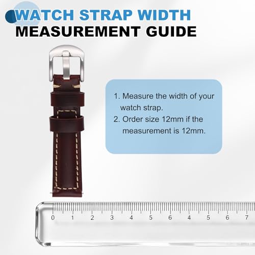 HARFINGTON Leather Watch Band Loops Replacement Watch Strap Holder Retainer Wristwatch Strap Fastener Rings for Wristband - color: Blue, size: 14mm