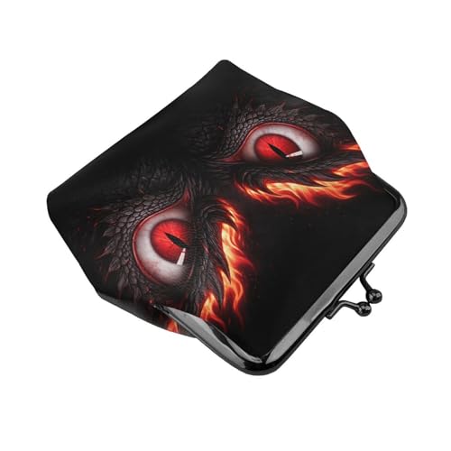 Kiss-lock Coin Purse for Women Change Purses Cute Small Coin Pouch Tiny Coin Wallet (Dragon Eyes) - color: Dragon Eyes