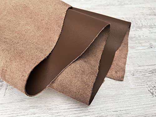 2 Pieces of Dark Brown 14x20 Inch Genuine Leather Pieces Real Cowhide Full Grain Sheets for Crafting Leatherworking Leathercraft Repair Crafts Offcuts TPS13526 - color: 2 Pieces of 14x20 Inch (Dark Brown)