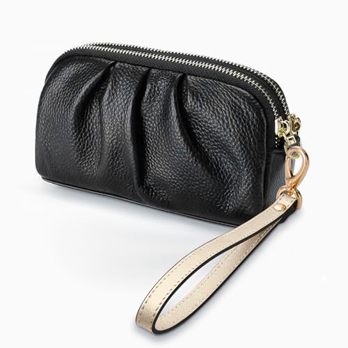 Genuine Leather Wristlet Strap - Universal Hand Lanyard Replacement - color: Gold - Gold