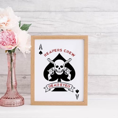 FINGERINSPIRE Ace of Spades Stencils with a Brush 11.7x8.3Inch Skeleton Painting Stencils Gun Stencil Playing Cards Stencil Daily Themes PET Template for Wood Floor Tile Wall Fabric Furniture DIY - color: Ace of Spades