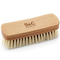 Premium Beige Horse Hair Brush - Horse Hair Shoe Brushes for Polishing, Cleaning & Buffing Leather Shoes - Boot Brush with Soft Bristles, Comfy Grip - Shoe Polish Brush Made of Beech Wood - color: Natural White
