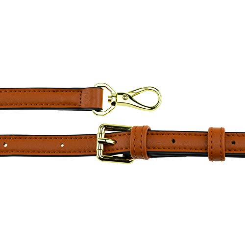 Allzedream Leather Purse Strap Replacement Crossbody Handbag Long Adjustable, Brown, M - color: Brown