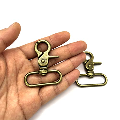 1-1/2 inch Swivel Lobster Clasp Metal for Purses Bag Hardware | 10pcs 1.5 inch Swivel Hooks for Backpack Crossbody Bag Handbag Webbing Dog Collars Lanyard Strap Craft Making Antique Bronze - color: 1.5" Antique Bronze