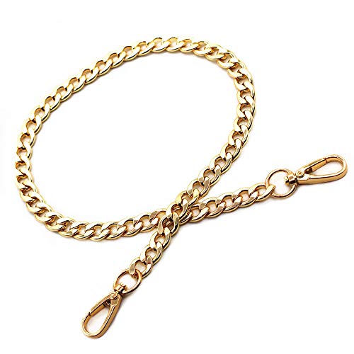 2PCS 23.6" Iron Flat Gold Purse Chain Strap Replacement for Clutch Bags - color: Gold, size: 23.6"