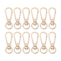 uxcell 12 Pcs Swivel Clasp Hooks, 0.39 Inch D Ring Swivel Purse Clips for Handbag, Purse Strap Hardware for Bag Making, Push Gate Lobster Clasp, Gold - color: Gold