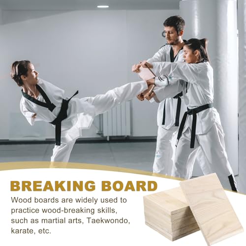 PATIKIL Wood Breaking Board Karate Martial Arts Boards Wooden Kick Board Training Accessory for Adult Taekwondo Punching Karate Practice Performing - size: 1.7mm