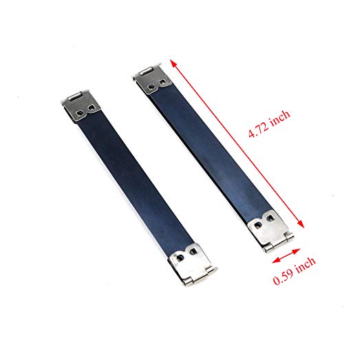 Coshar 20pcs Internal Metal Flex Frames Kiss Clasp Spring Clip Hook for Bag | Metal Bag Making Supplies, Internal Flex Frame, Use for Bag Coin Purse Wallet DIY Craft, 120mm Long - size: 120mm(20pcs)