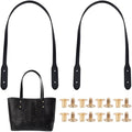 Winsyison 2pcs PU Leather Purse Band with Rivets, 28.15in, Black | Adjustable, Wraps Mount Handbag Handles, Long Bag Belt, for Purse Handbag Shopping Tote Bags - color: Black-2pcs