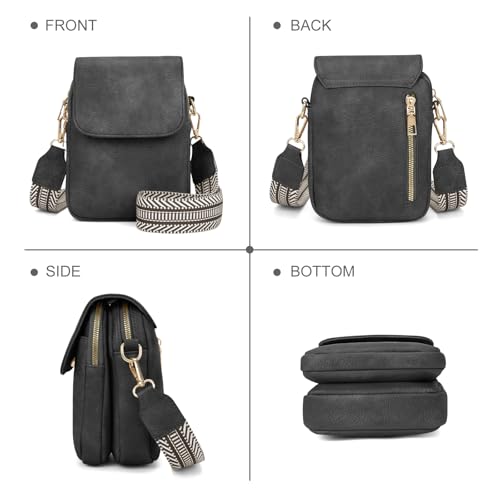 Fashion Small Crossbody Bags for Women Trendy Designer Cell Phone Purses - color: Darkgrey