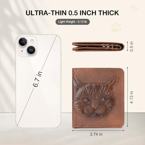 Small Wallet Women Slim RFID Leather Bifold Wallet Embossed Design | Compact design with ID window, card slots, and zipper coin pocket, ideal for daily travel, shopping, and gifts - color: 13-Red Brown