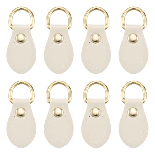 PATIKIL Purse Strap Mount Hook, Sew on Leather Buckle Bag Side D Ring Clips Replacement Clasp - color: White