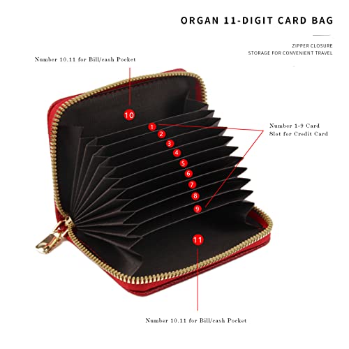 2 Pcs Credit Card Holder and business card holder，Sd Card Holder Each Has 26 Card Organizers, 2024 New Credit Card Holders book for Men and Women. - color: red2+black2