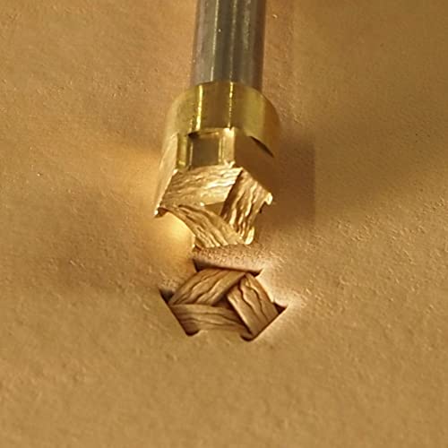 DandS ltd Leather Stamp Tool, Basket Weave, Professional Steel Craft Tool for Leatherworking, Embossing, Carving & Stamping Leather Projects, Belts Wallets & DIY Projects Compatible with Mallet #523M - color: Basket weave 0.39 x 0.39"