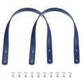 MECCANIXITY 2pcs 18 Inch (45cm) PU Leather Purse Handle, Sew On Shoulder Purse Straps Handbag Belt Band Bag Handle Bag Strap Replacement for Wallet Tote Making, Dark Blue - color: Dark Blue, size: 18 Inch