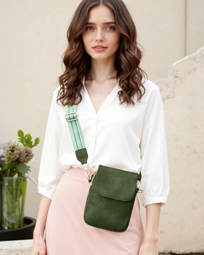 Fashion Small Crossbody Bags for Women Trendy Designer Cell Phone Purses - color: Darkgreen