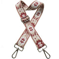 1.5" Wide Purse Strap Silver Hardware Adjustable Replacement Long Crossbody Bag Strap for Thick Shoulder Bags Canvas Handbags Straps - color: Silver Hardware-A-Dark Red