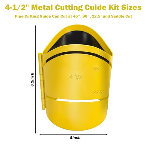 Magnetic Metal Cutting Guide Kit 4-1/2 inch Pro Pipe Cutting Guide - color: 4-1/2 Inch