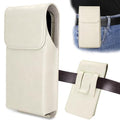 for Phone Pouch Holster Belt Case, Premium Leather Pouch with Belt Clip Phone Holster Belt Case (White, X-Large) - color: White, size: X-Large